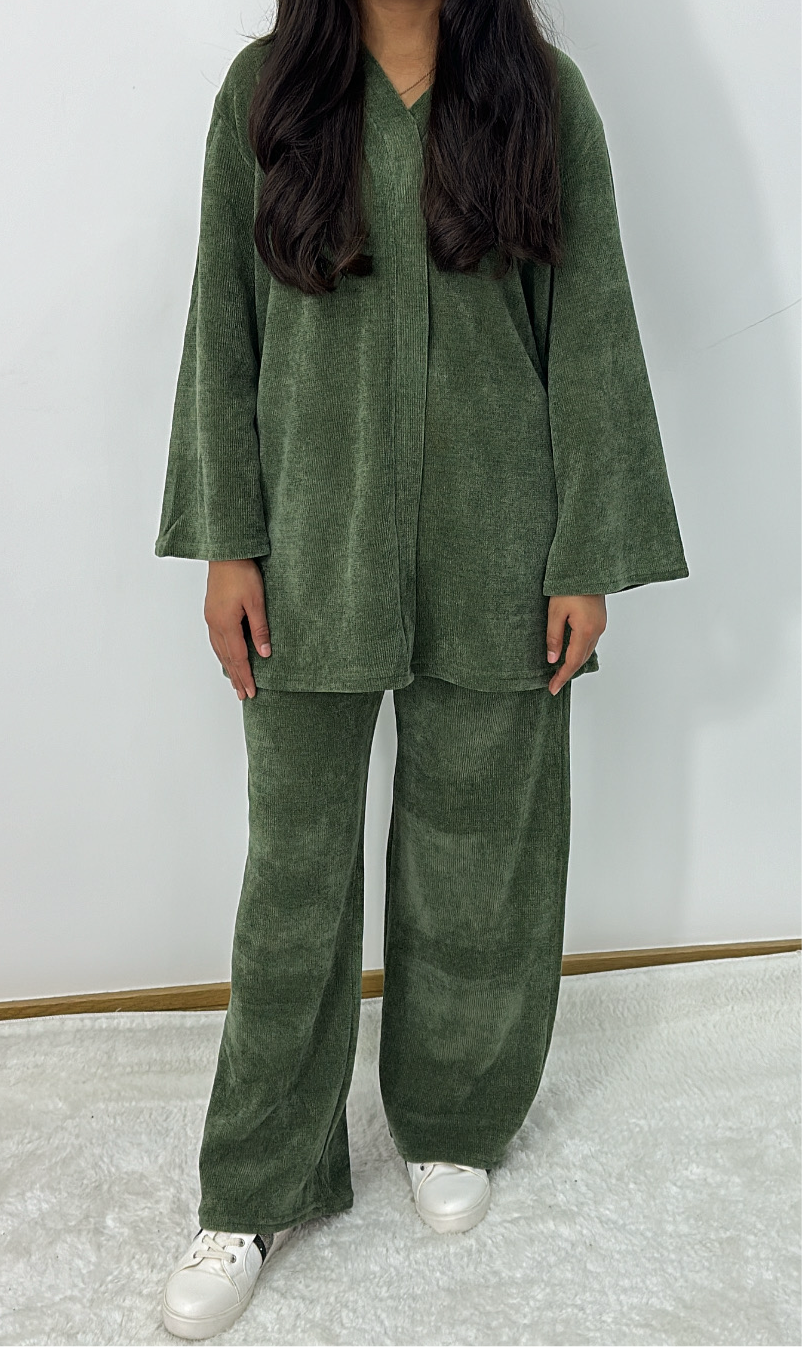 Alara lounge wear co ord set in khaki