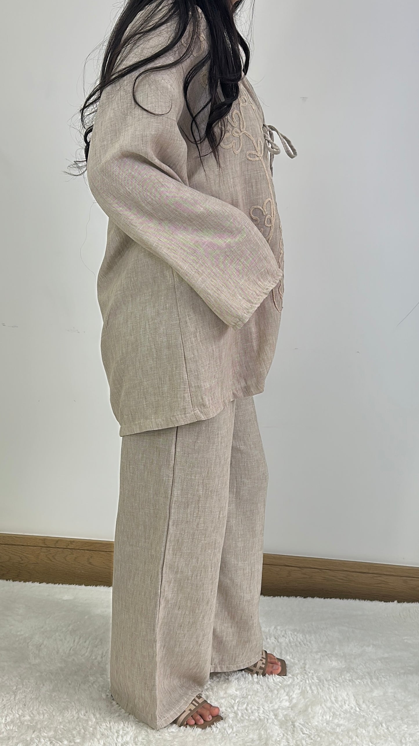 Lilian summer co ord in beige