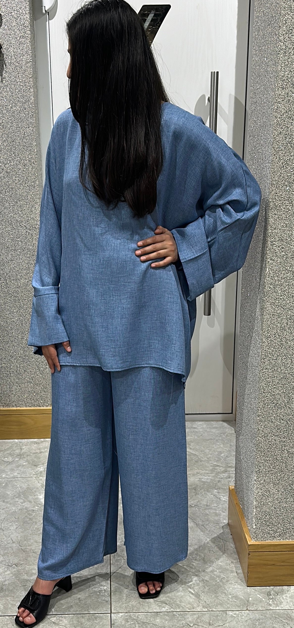 Zehra Co ord Set In Blue