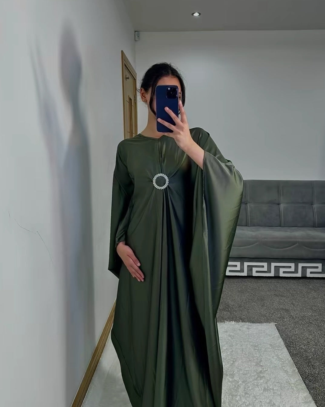 Alima dress in khaki