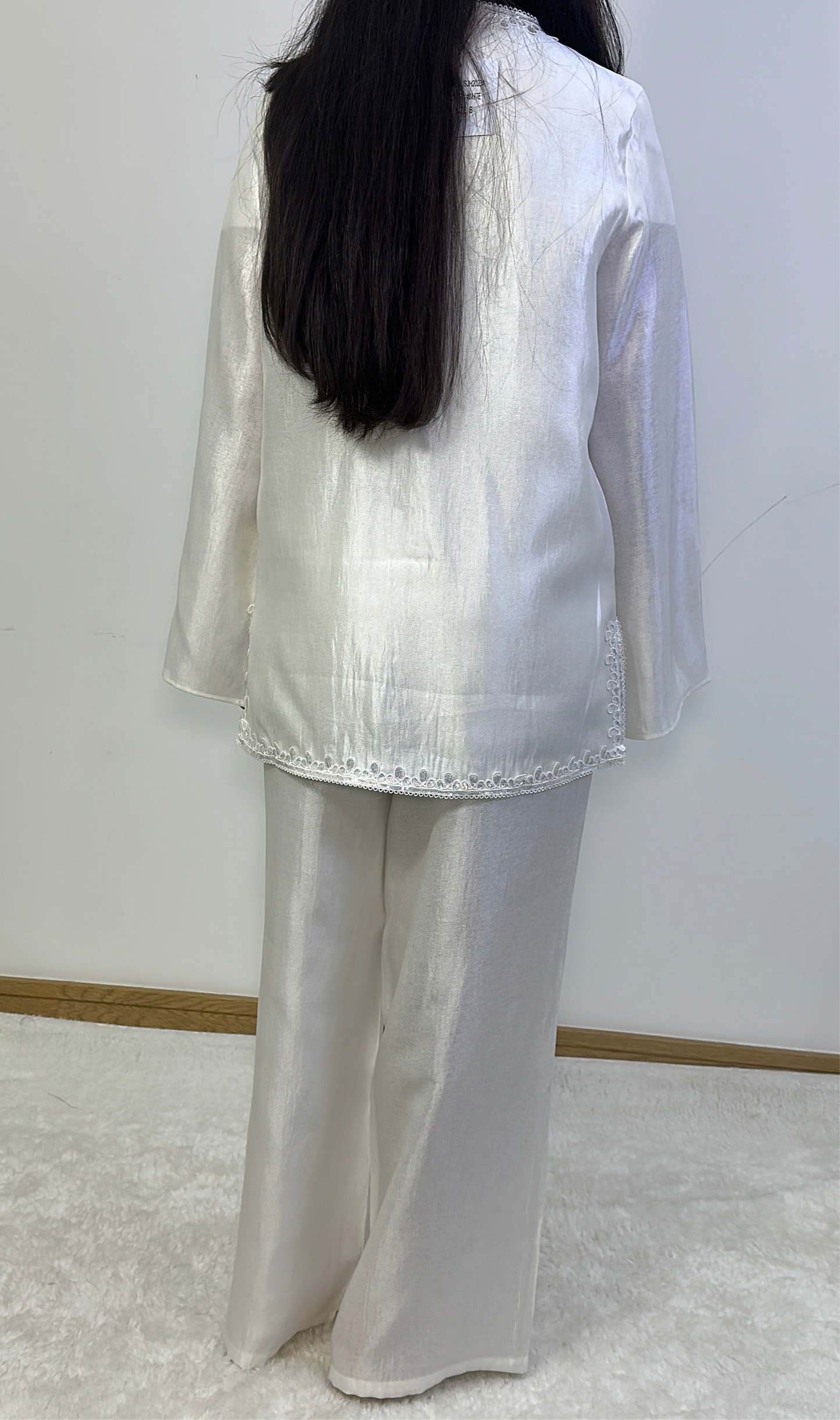 Shaba two piece co ord set in white.