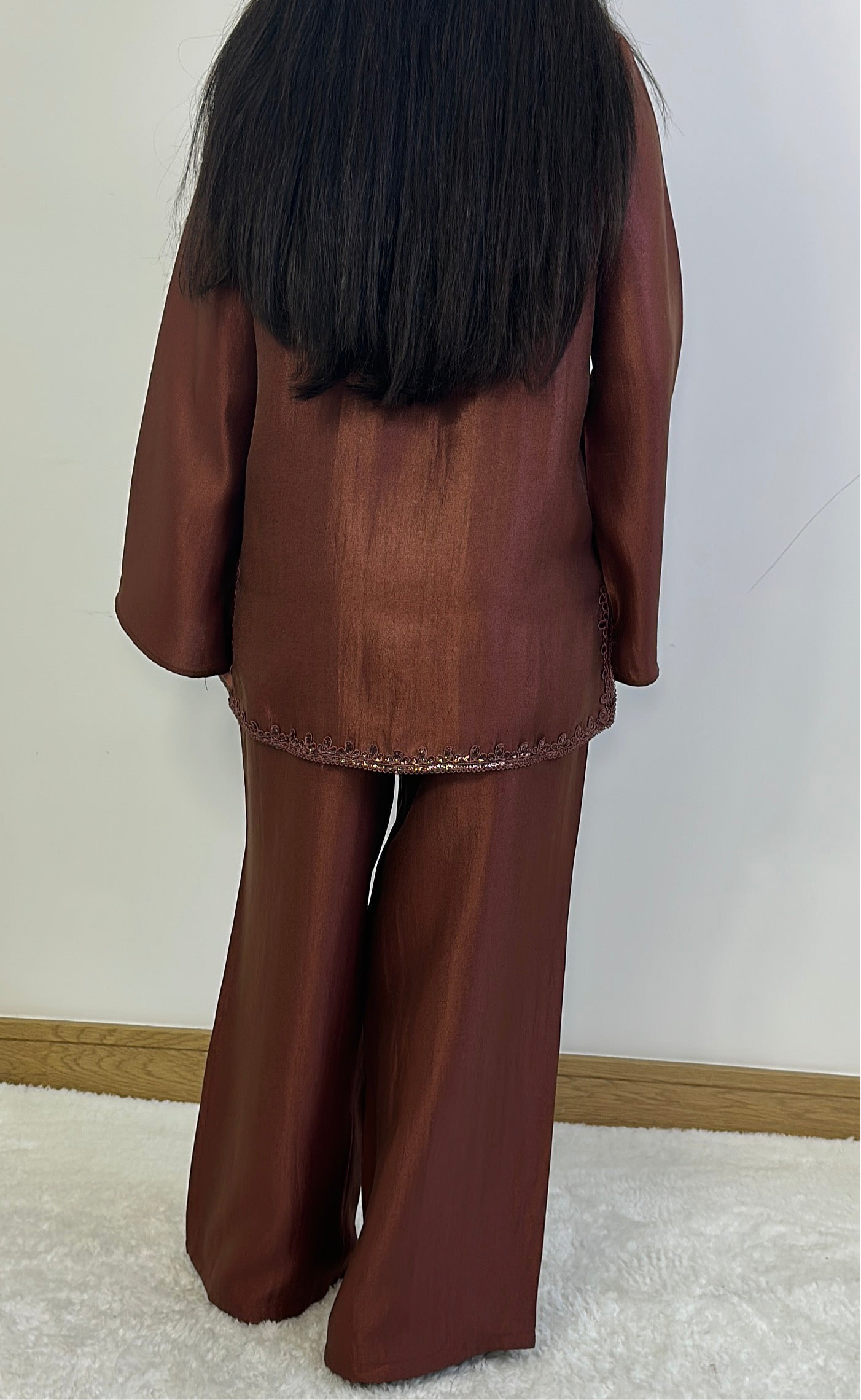 Shaba two piece co ord set in rust.