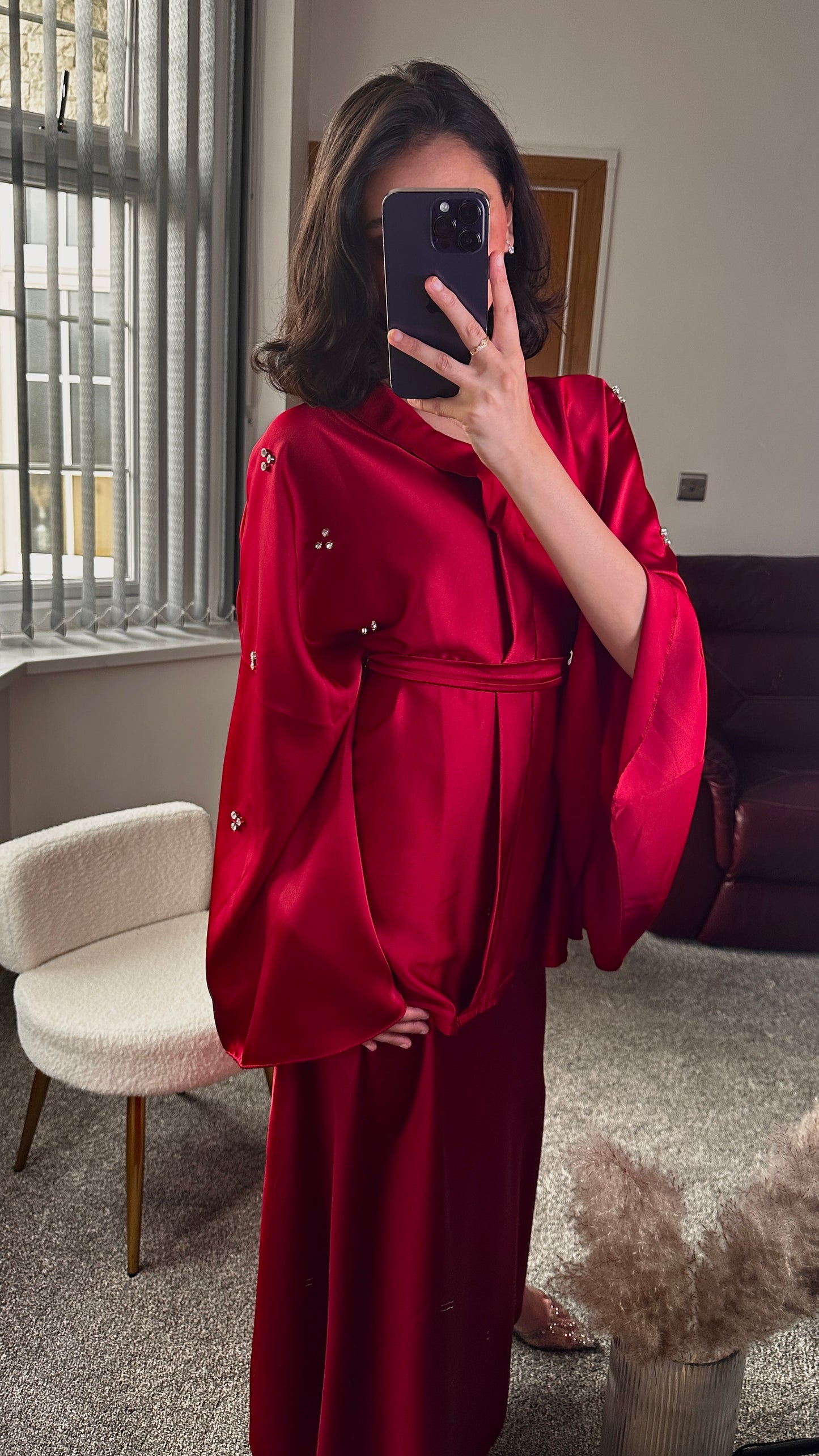 Amaryllis Co ord set in burgundy