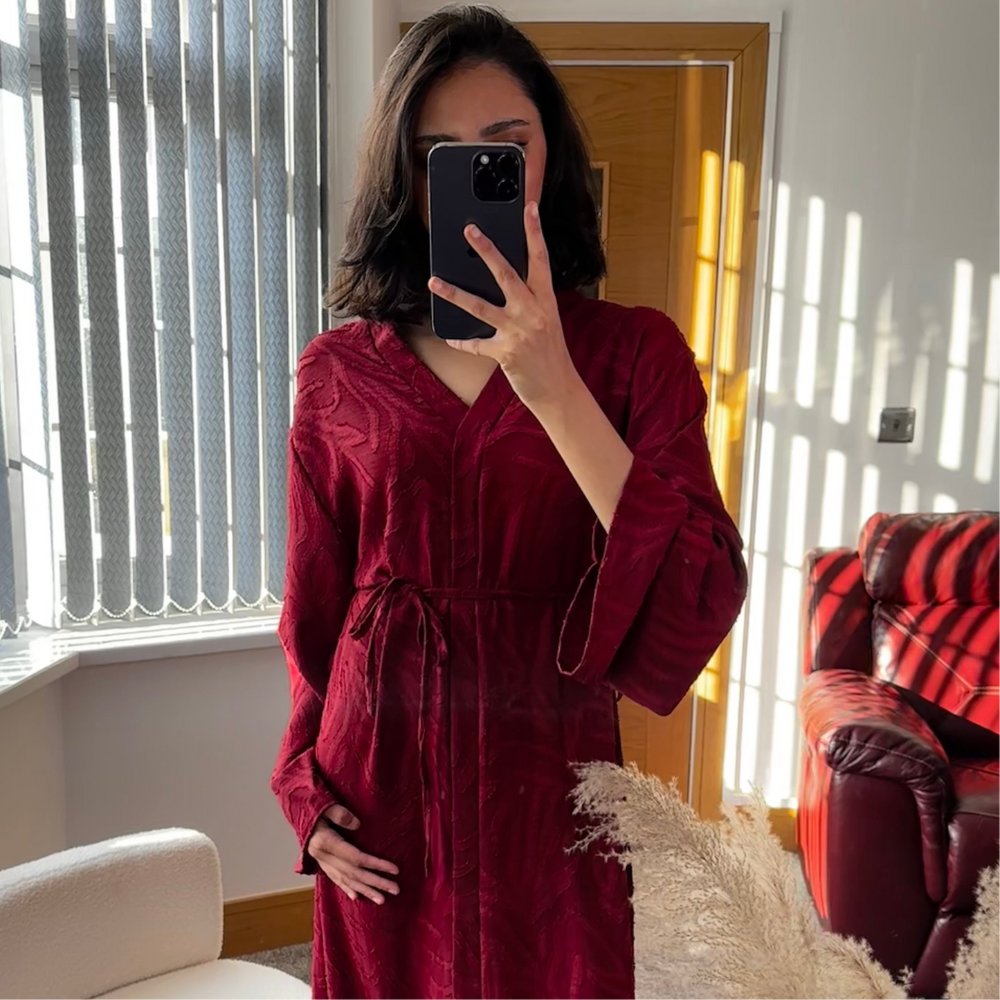 Ruby dress in burgundy