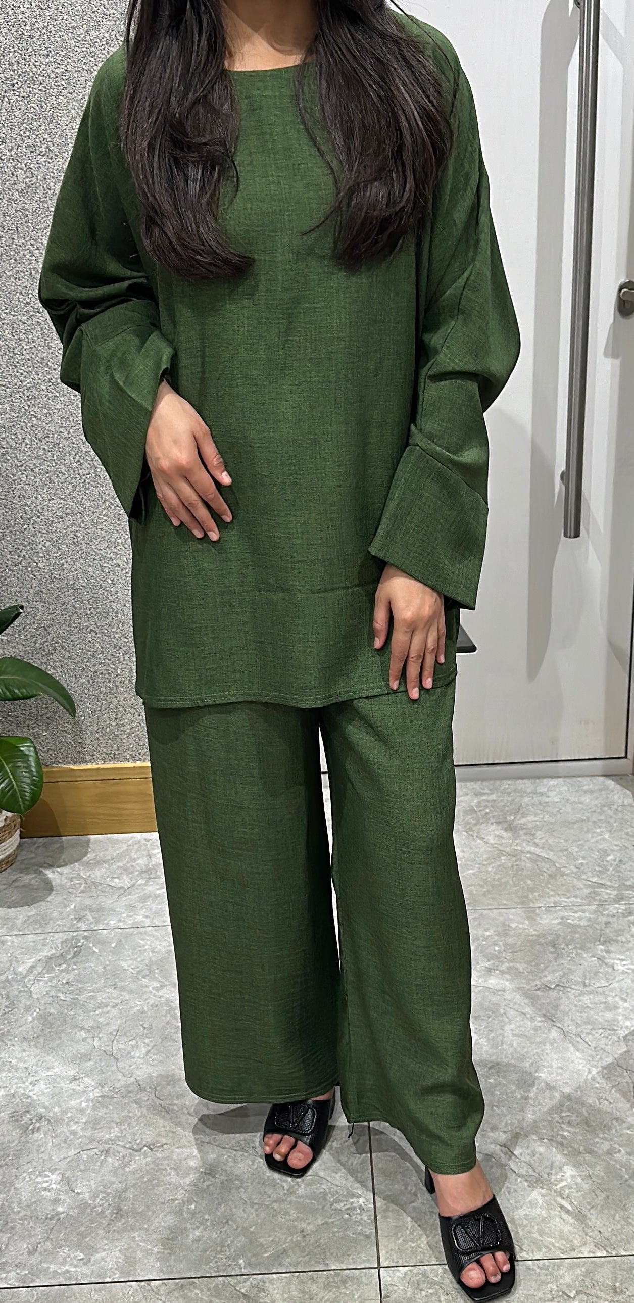 Zehra Co ord Set In Khaki