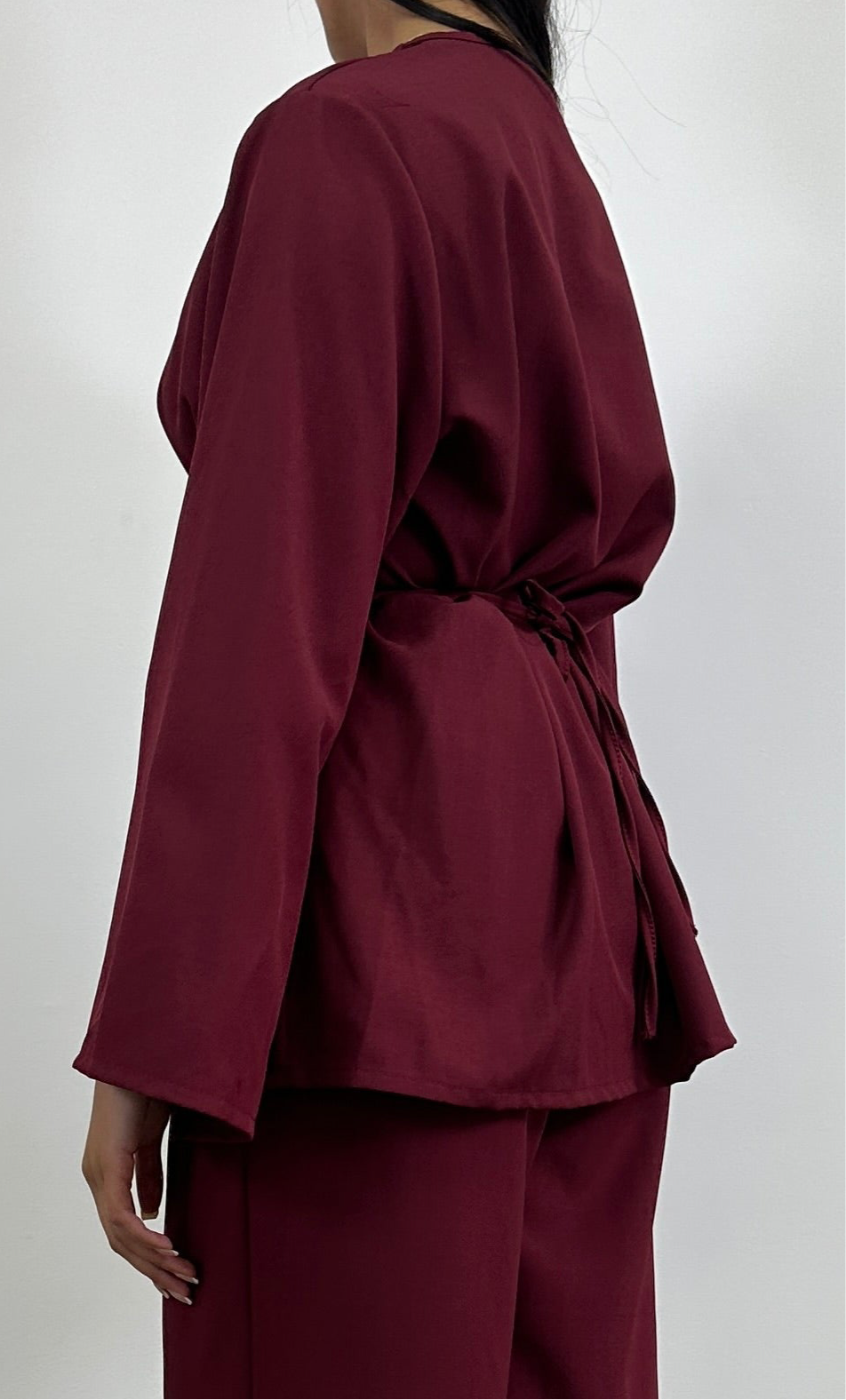 Elira Co ord set in burgundy