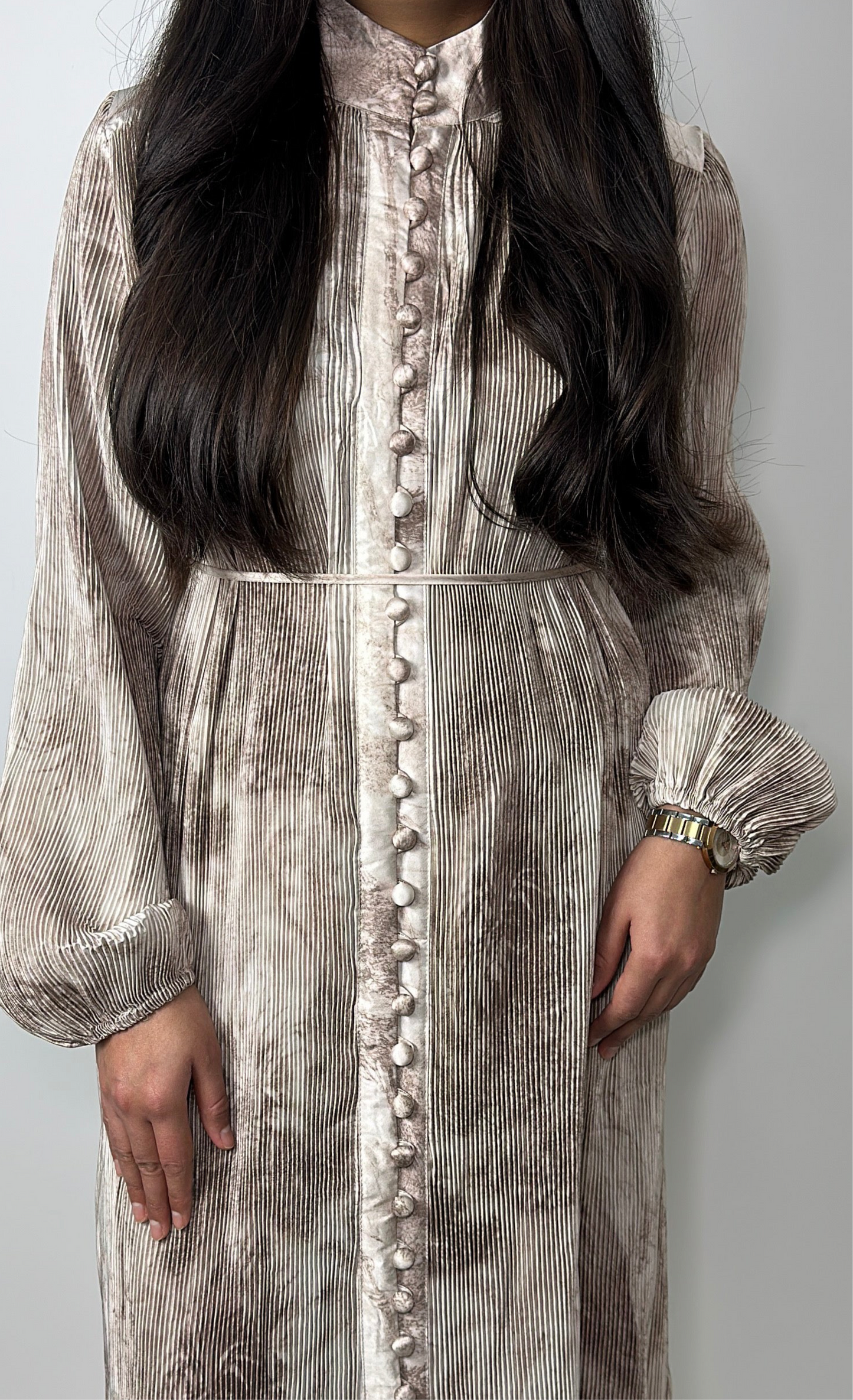Shana two piece co ord set in beige.