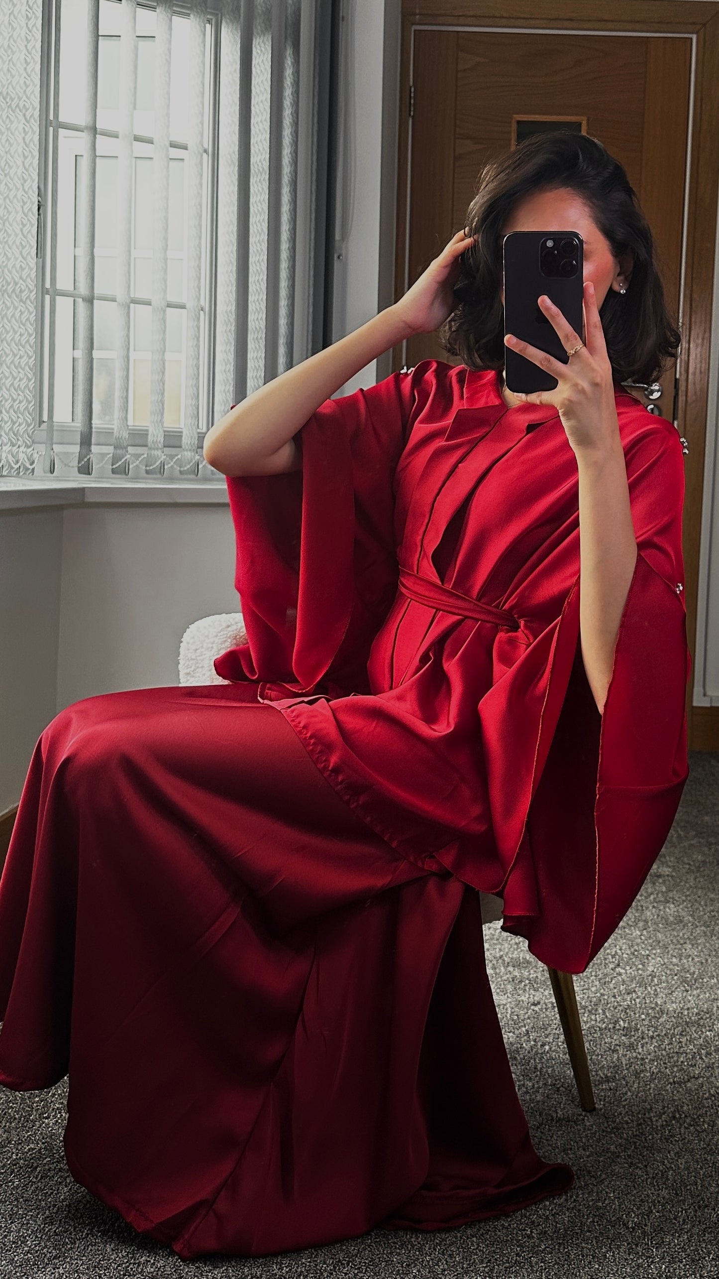Amaryllis Co ord set in burgundy