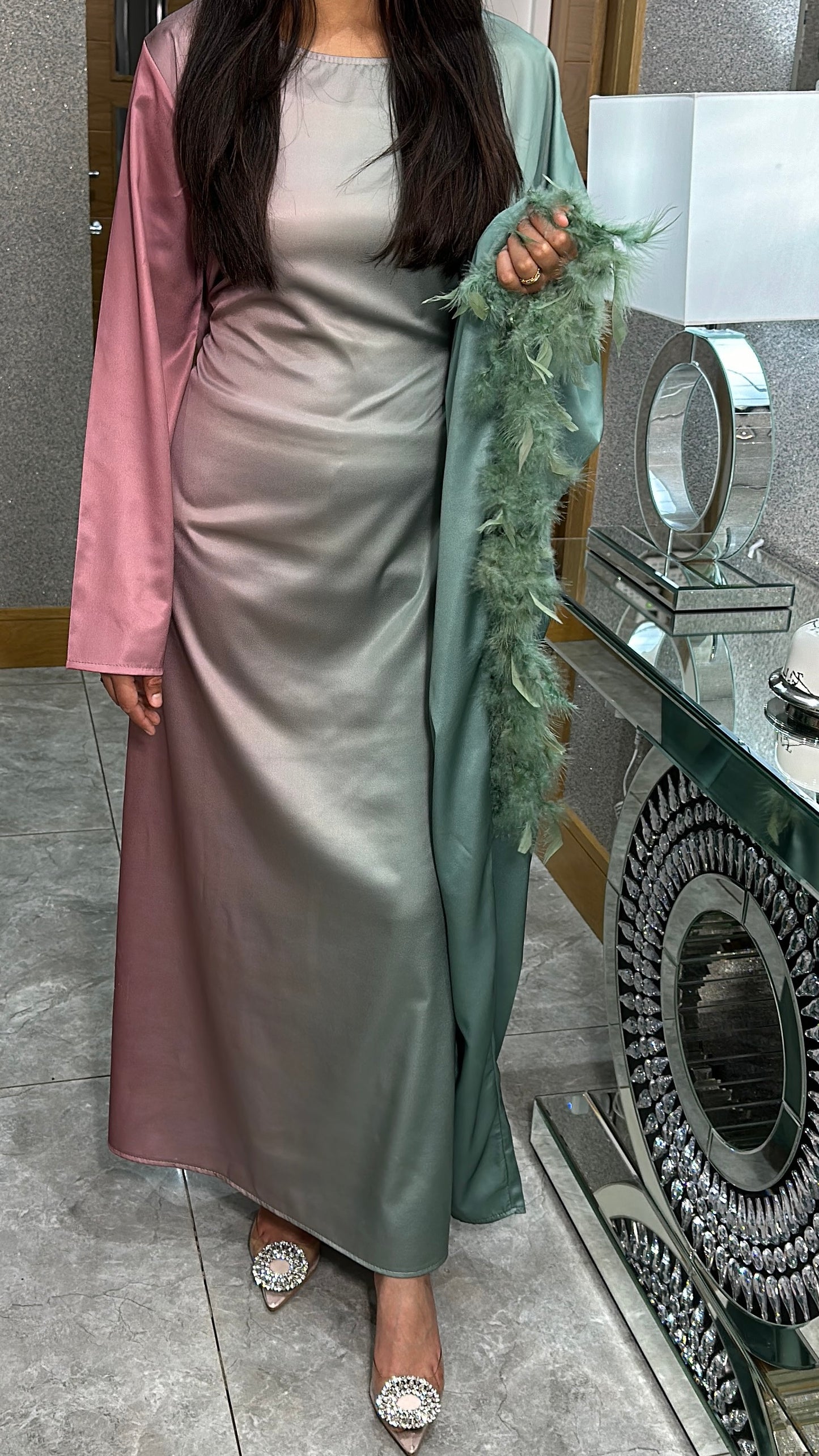 Aleena In Khaki & Pink