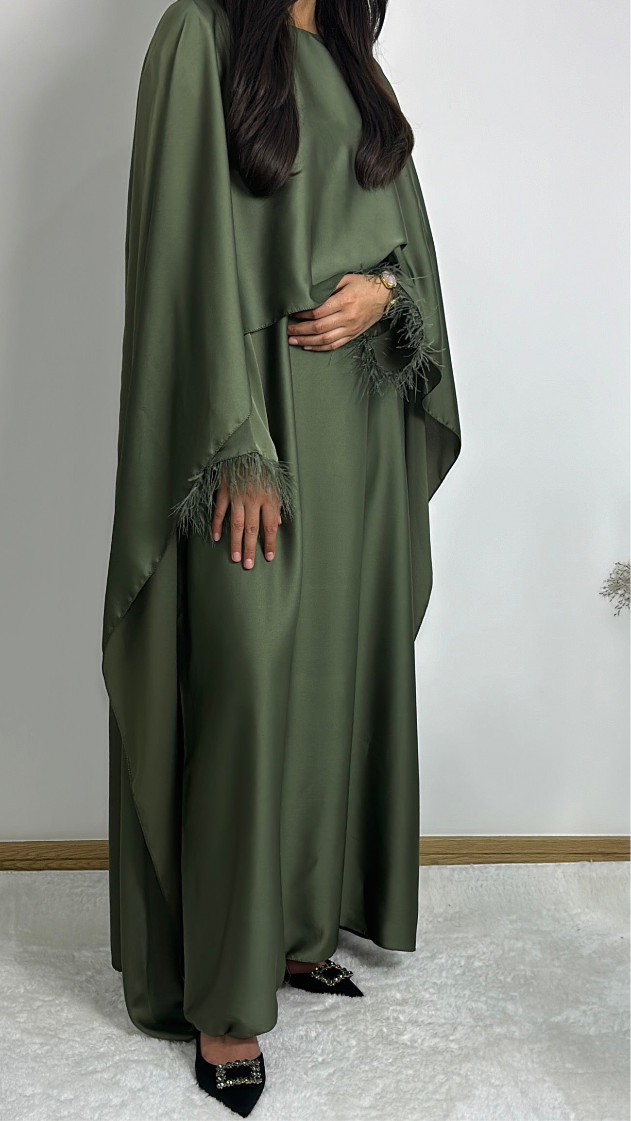 Hannah dress in khaki
