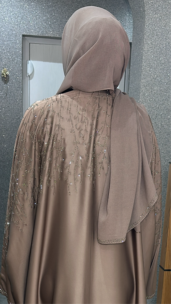 Maryam abaya in light beige