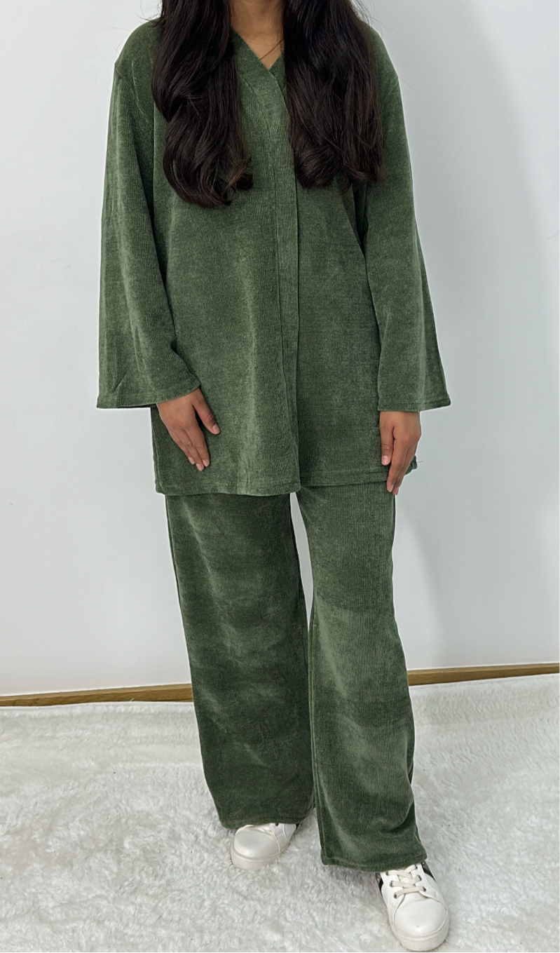 Alara lounge wear co ord set in khaki