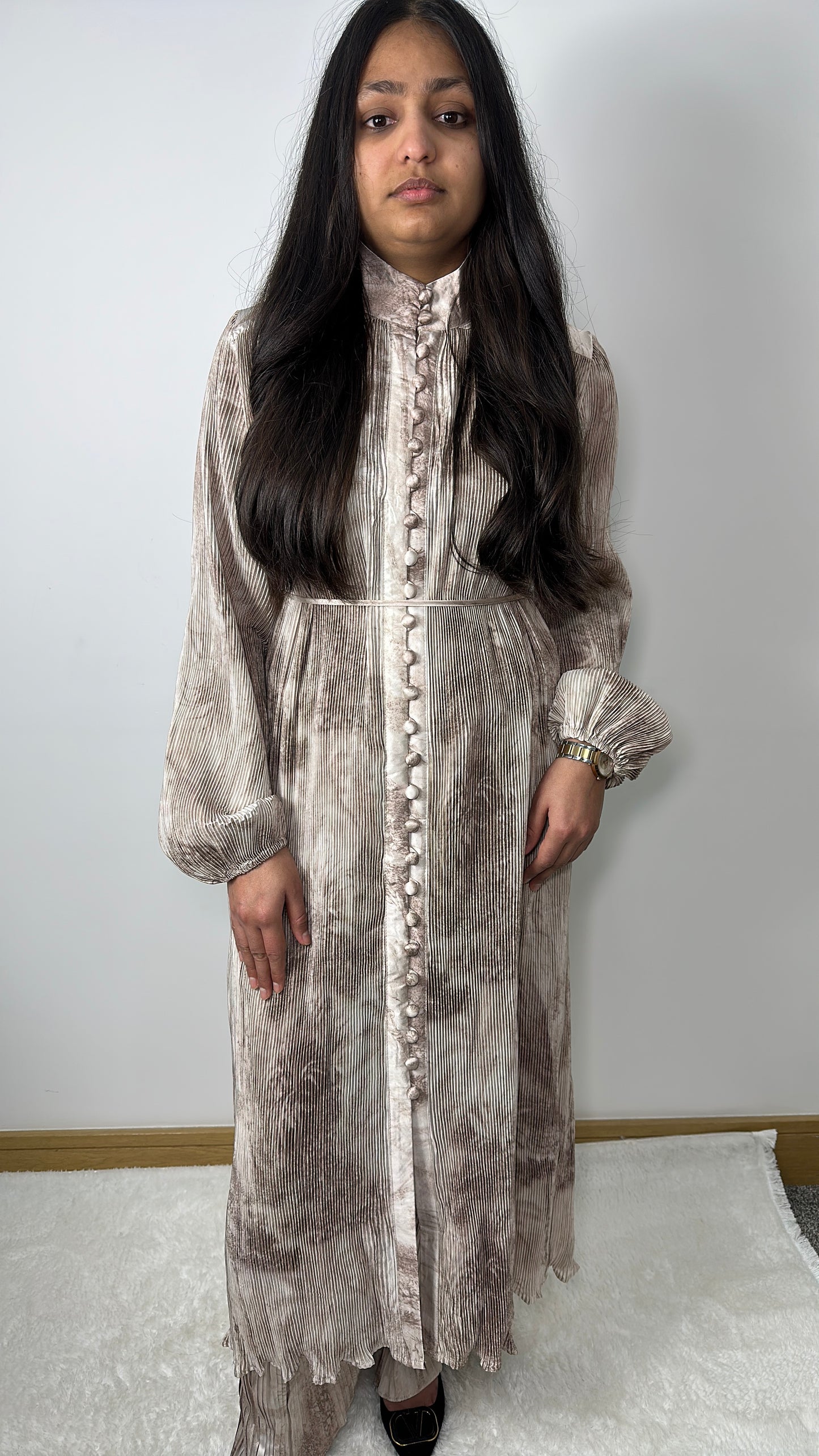 Shana two piece co ord set in beige.