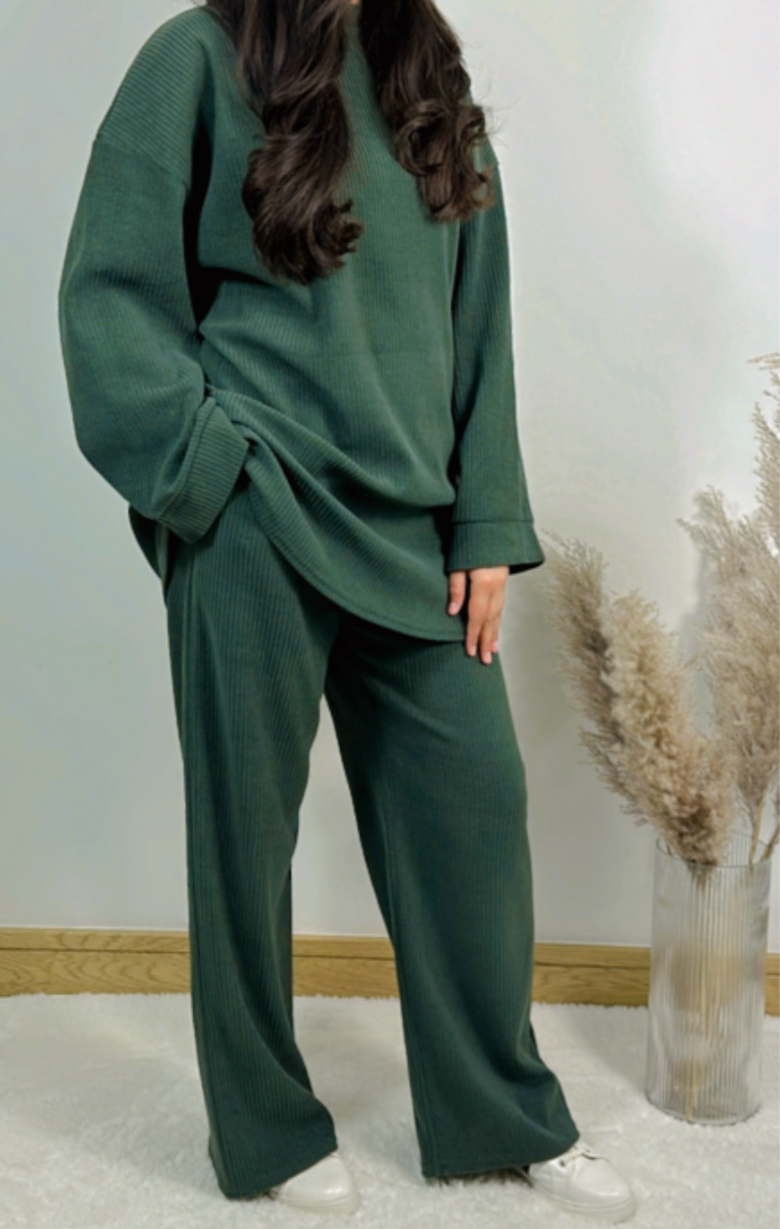 Aafiya co ord in khaki