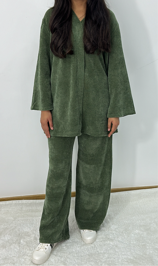 Alara lounge wear co ord set in khaki