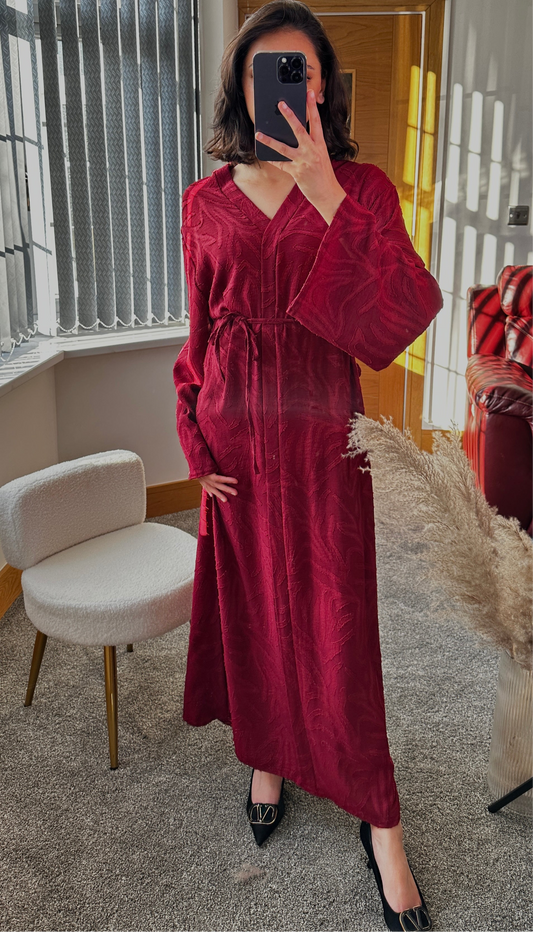 Ruby dress in burgundy