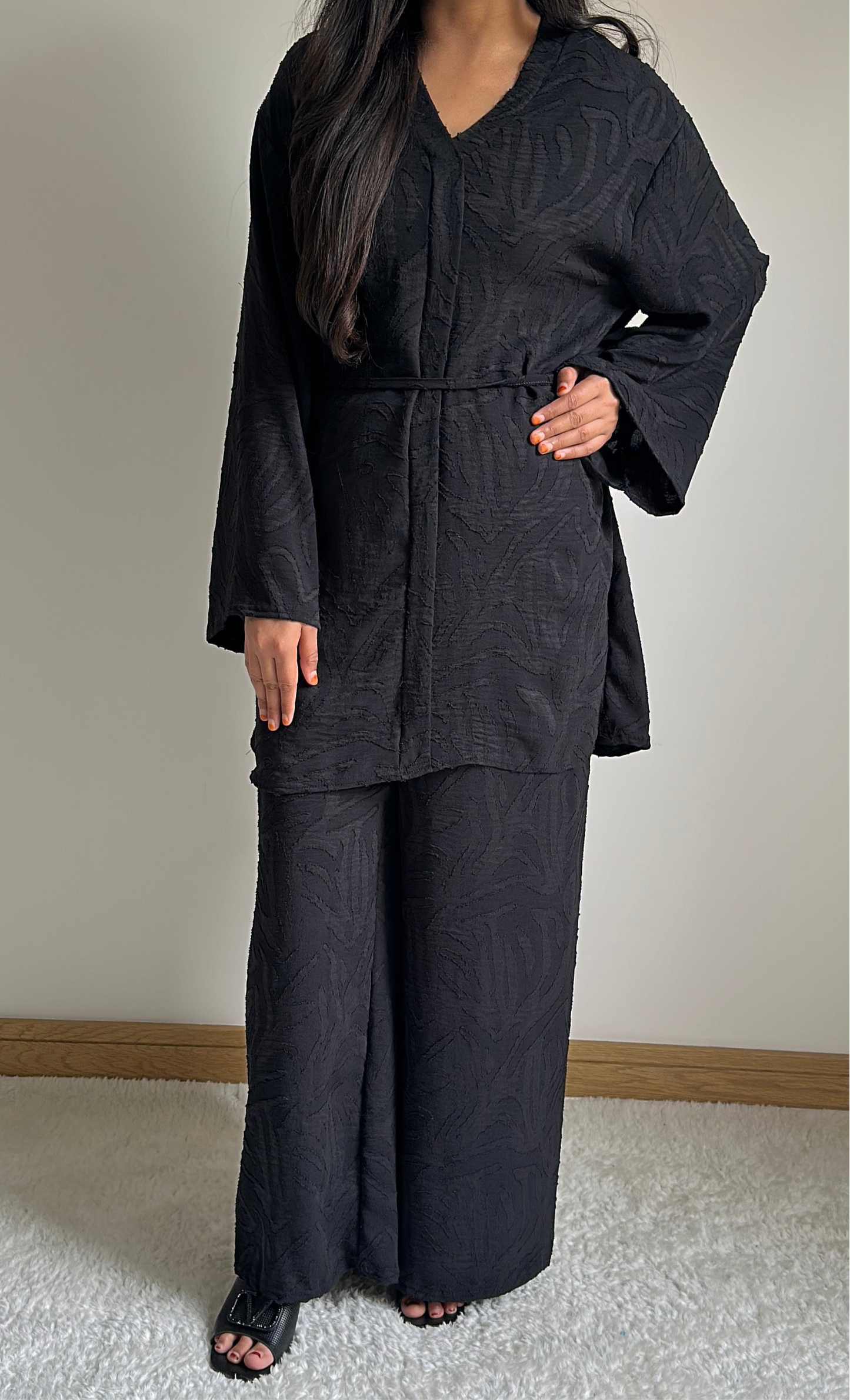 Noor co ord set in black