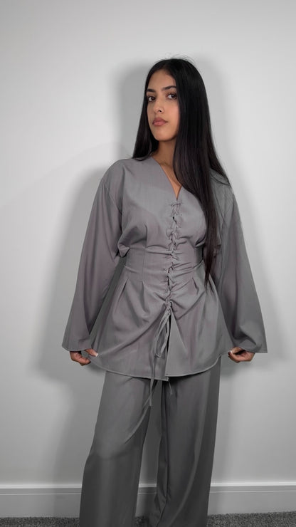 Elira co ord set in grey