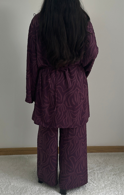 Noor co ord set in purple