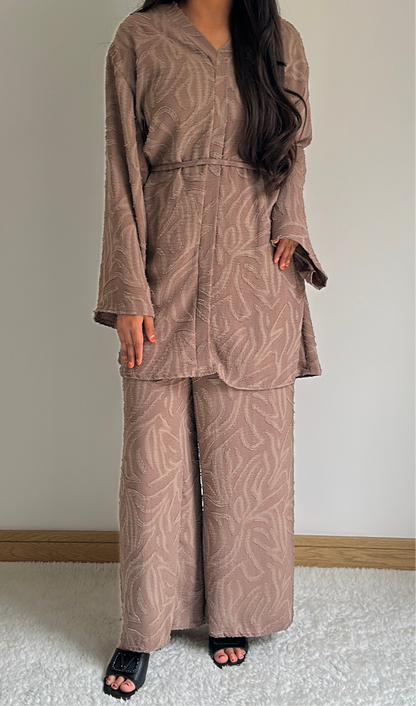 Noor co ord set in latte