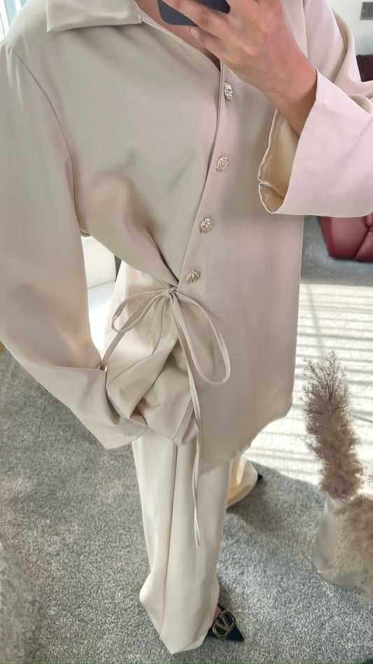 Velina co ord in beige
