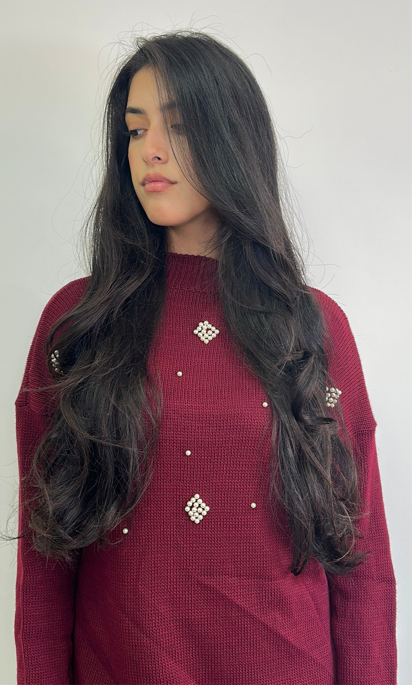 Emina co ord in burgundy