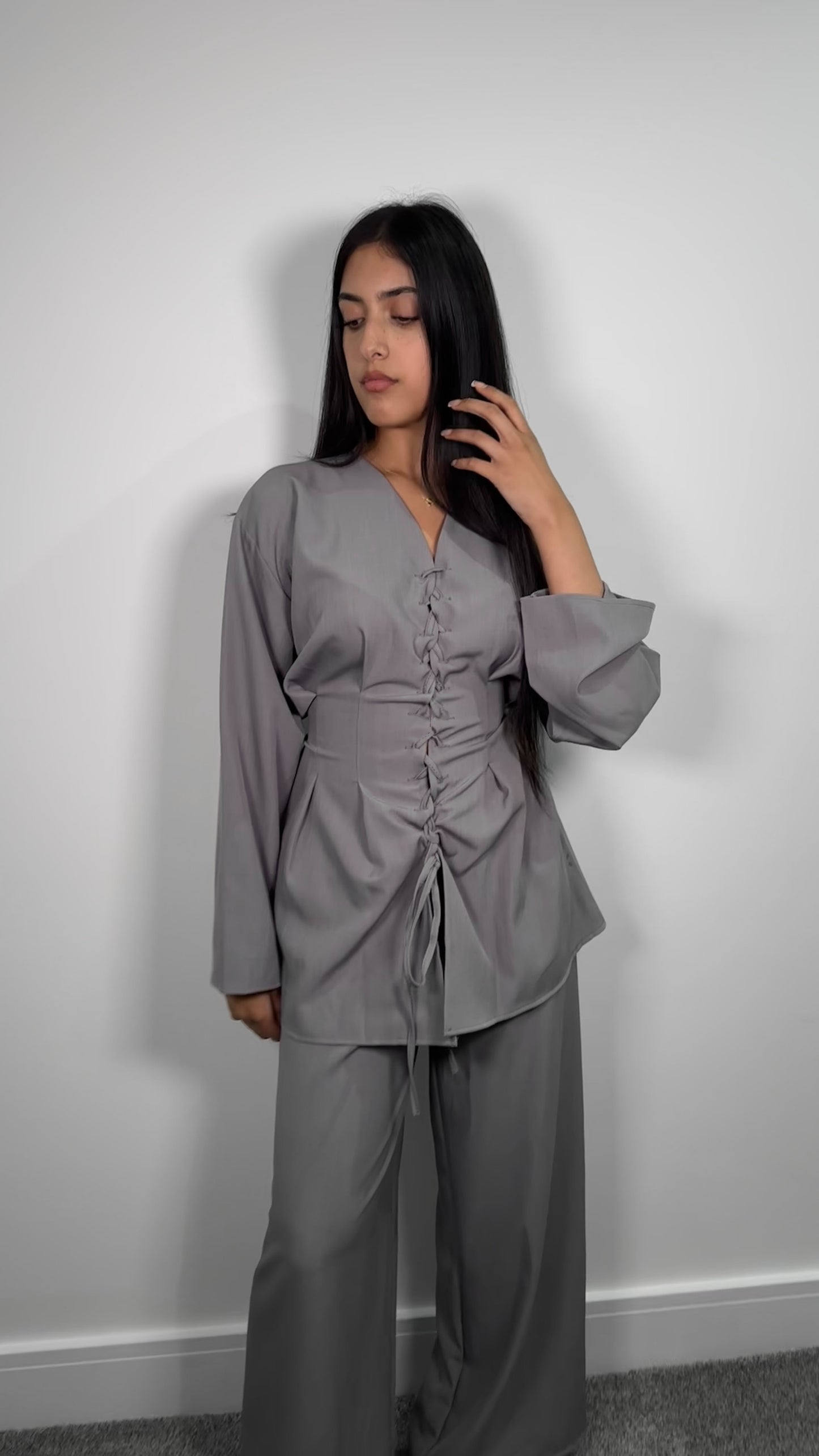 Elira co ord set in grey