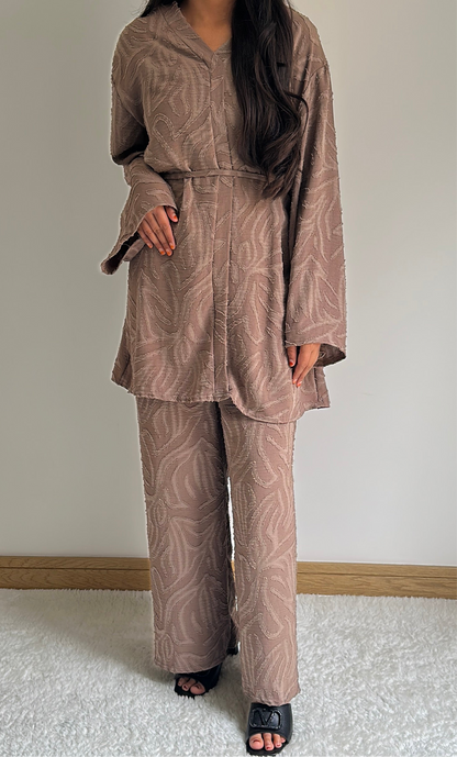 Noor co ord set in latte