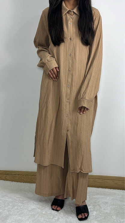 Insiya co ord in Caramel