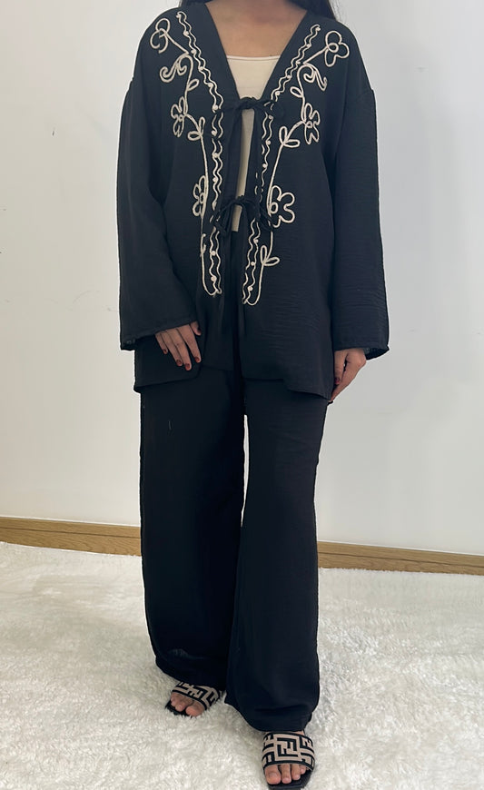 Lilian summer co ord in black