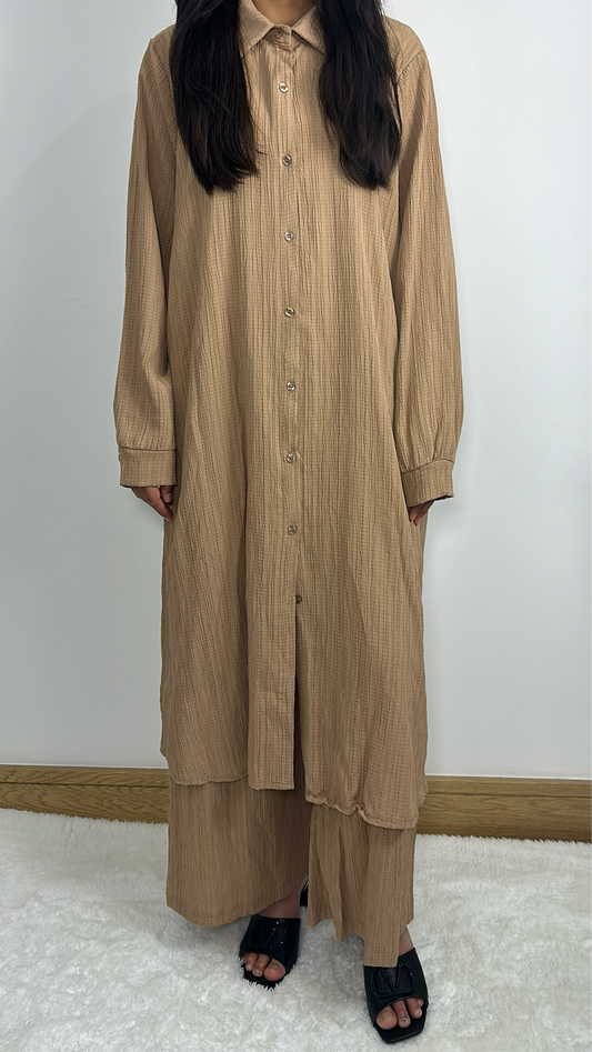 Insiya co ord in Caramel