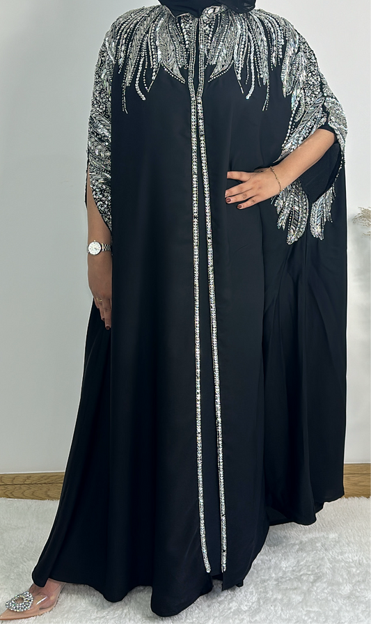 Zumena cape abaya in black