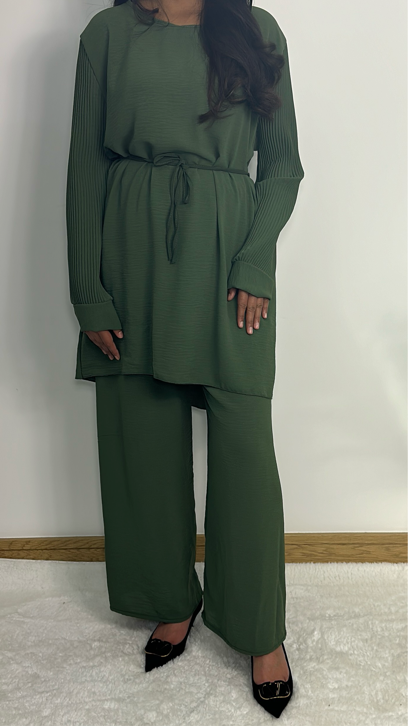 Adilah co ord in khaki