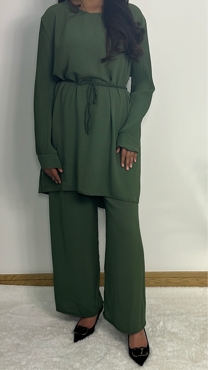 Adilah co ord in khaki
