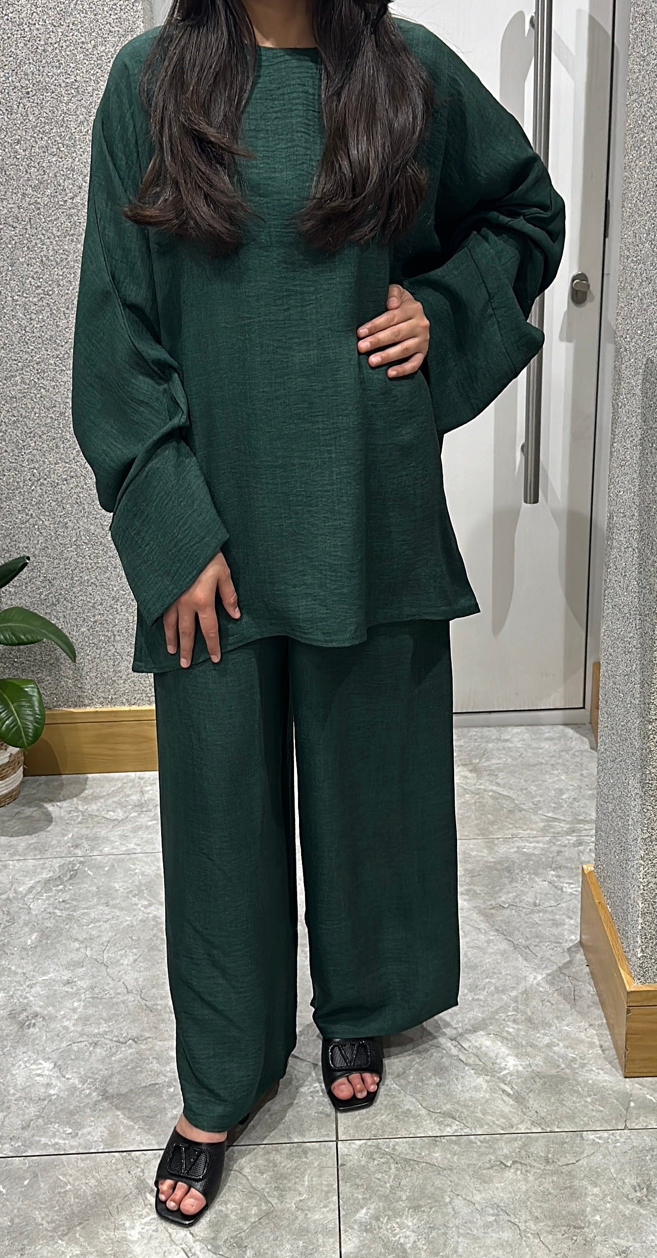 Zehra Co ord Set In Green