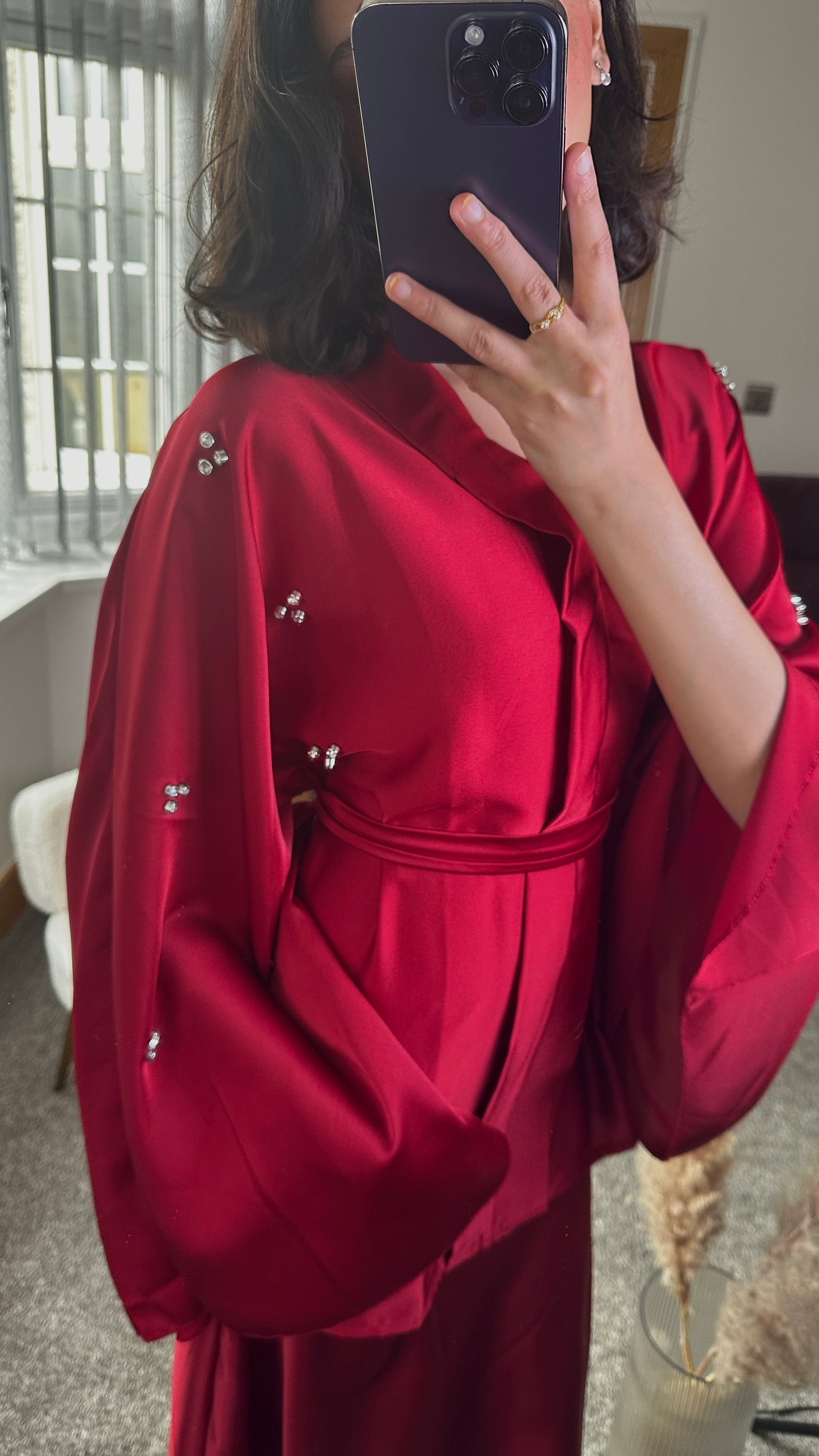 Amaryllis Co ord set in burgundy