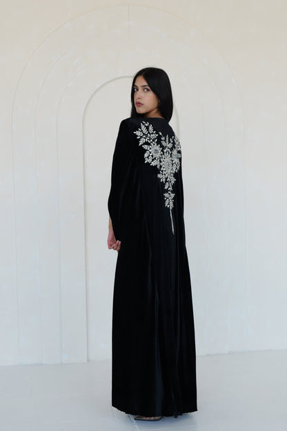 Esham abaya in black