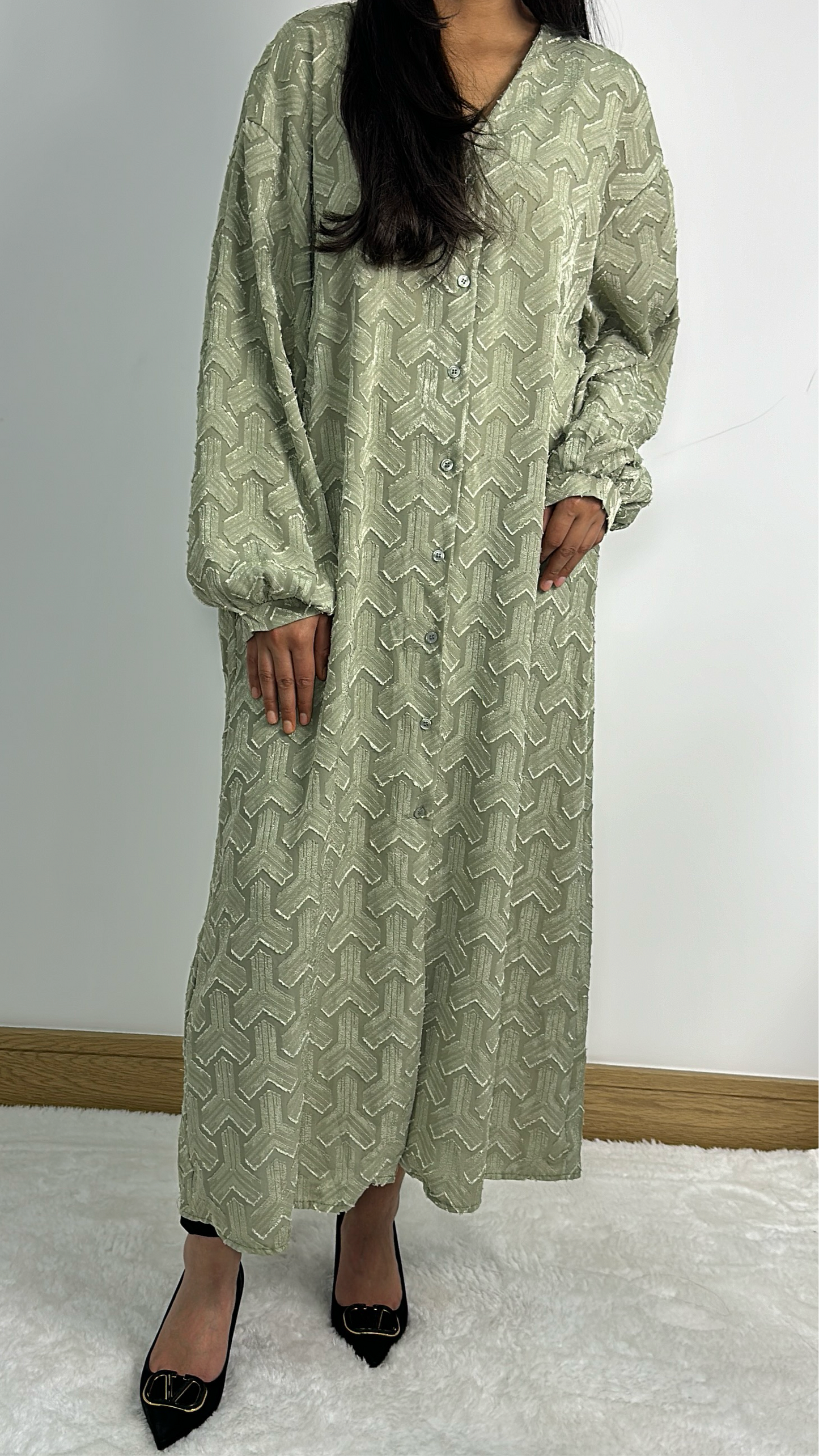 Yalina dress in apple green
