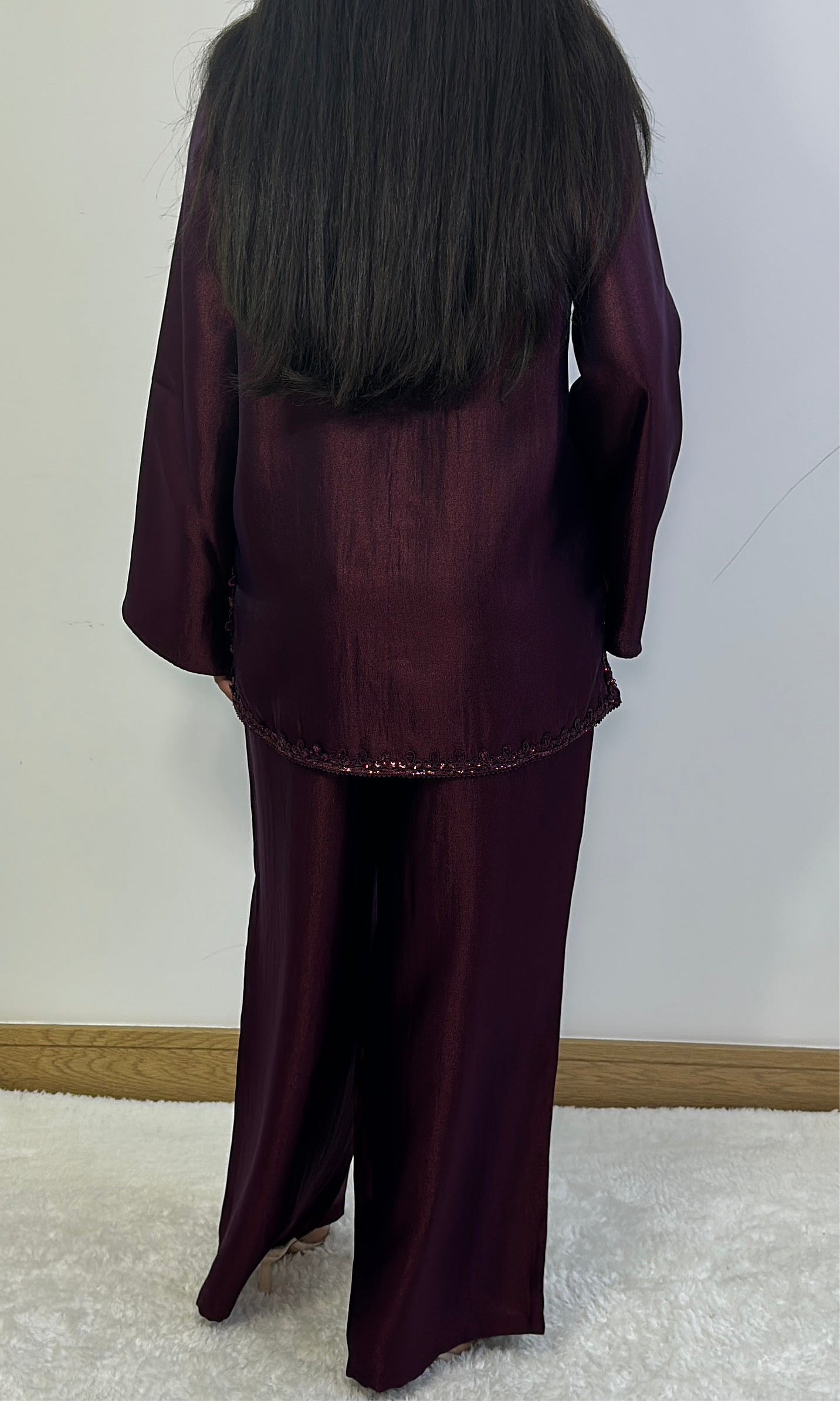 Shaba two piece co ord set in wine
