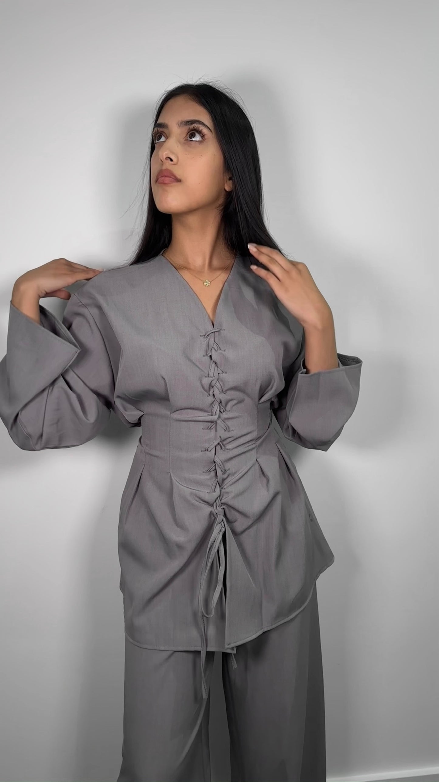 Elira co ord set in grey