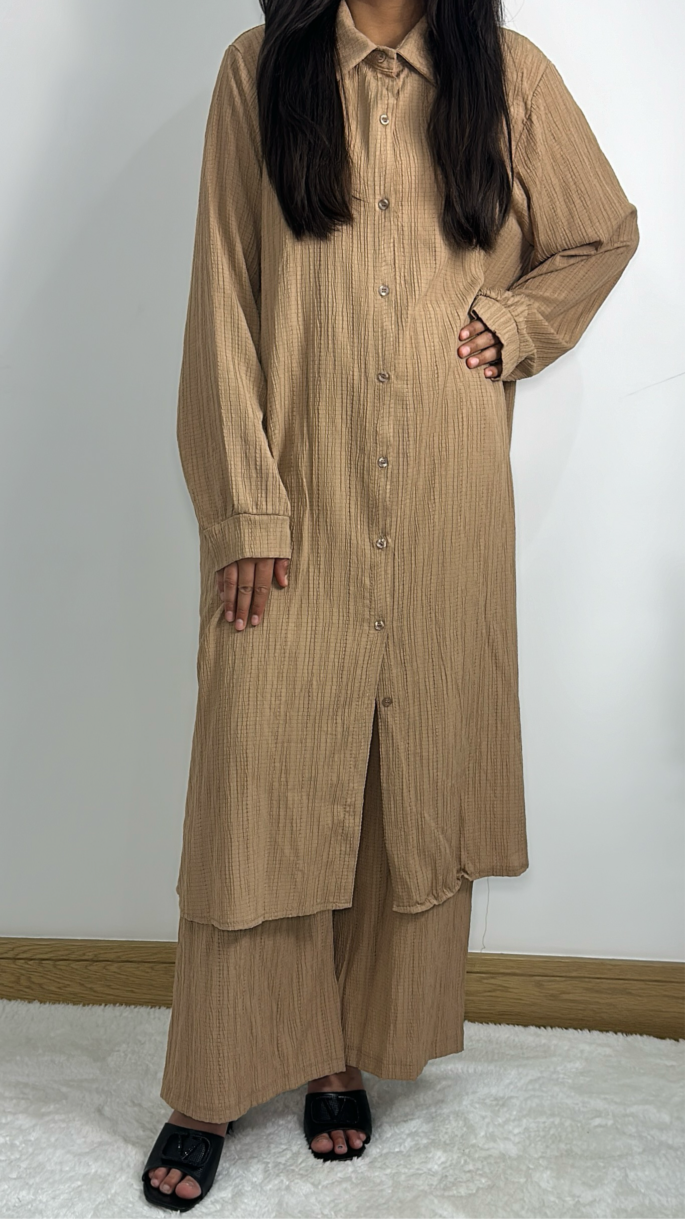 Insiya co ord in Caramel