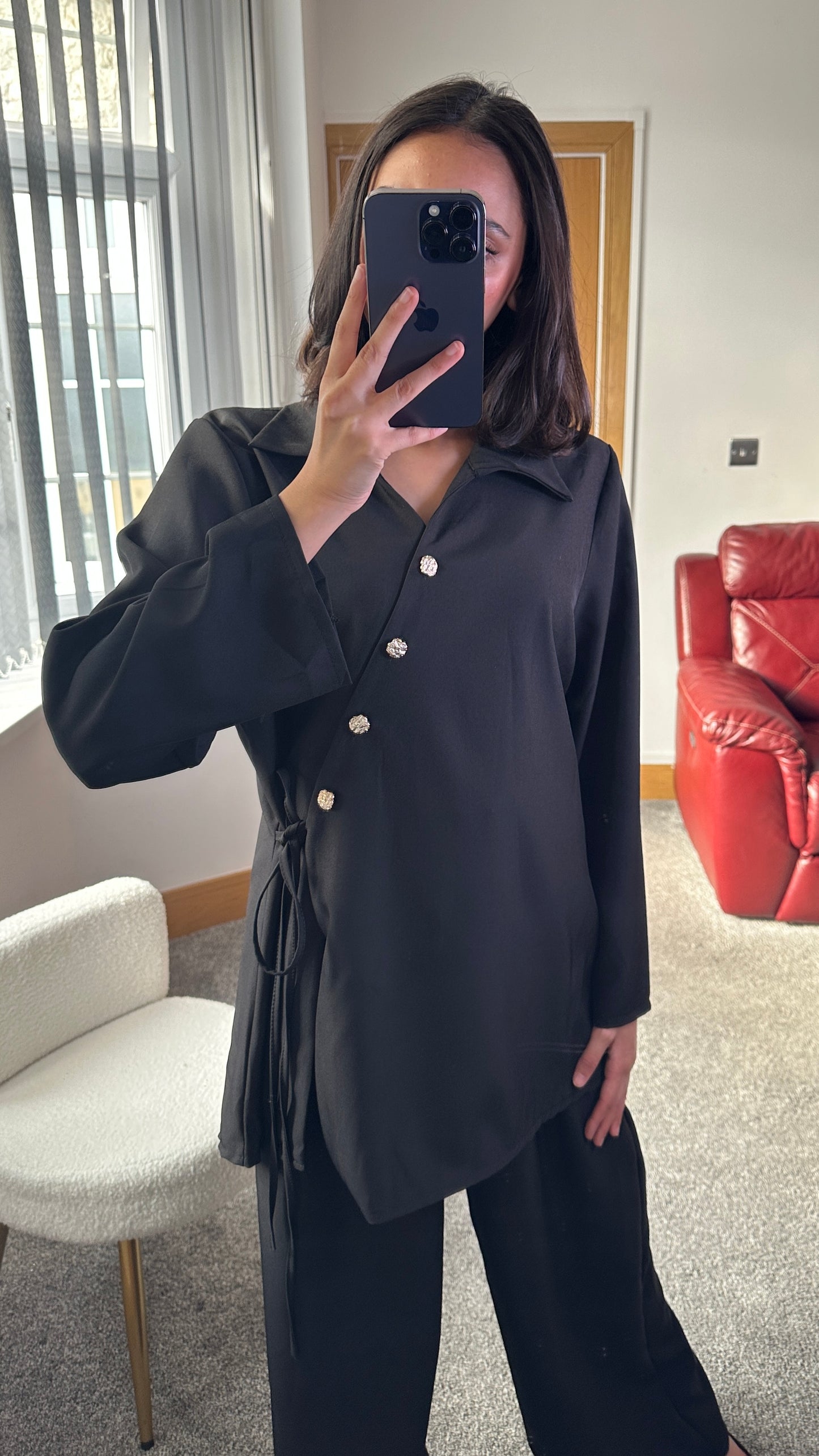 Velina co ord in black