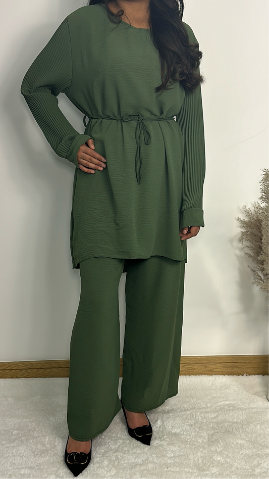 Adilah co ord in khaki
