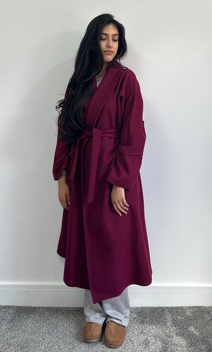Hana coat in burgundy