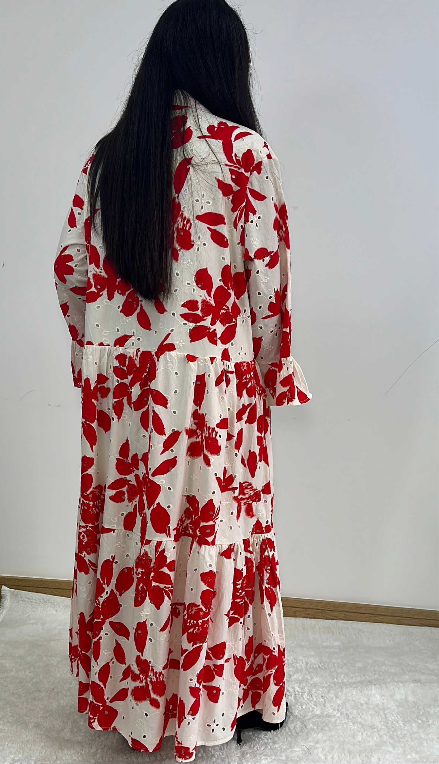 Muna summer dress in red