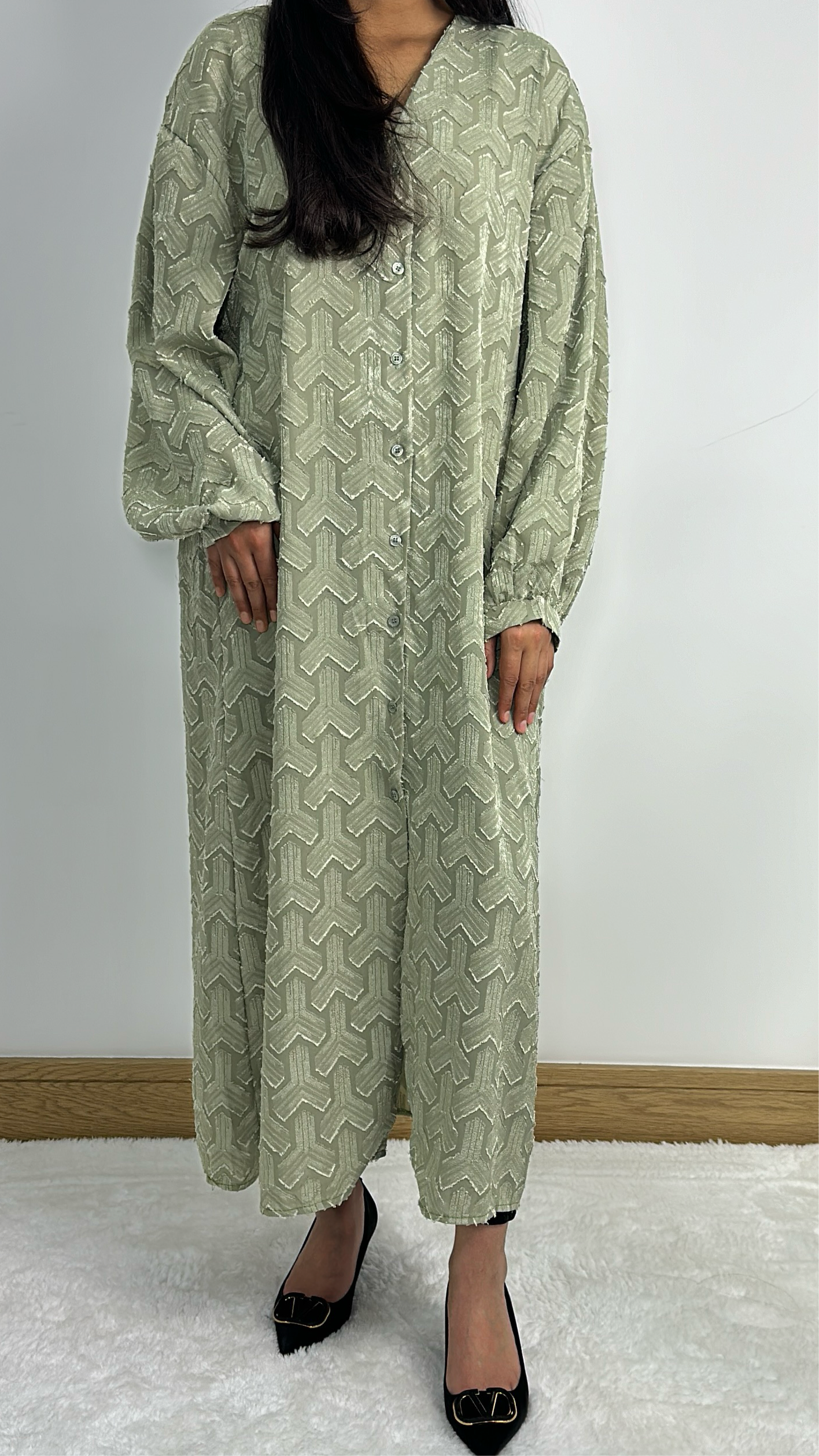 Yalina dress in apple green