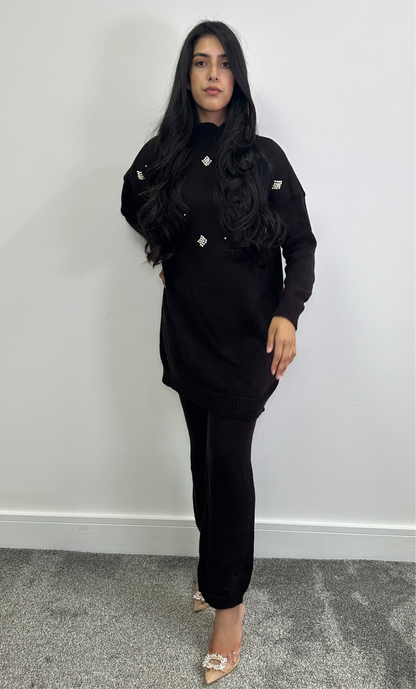 Emina co ord in chocolate brown