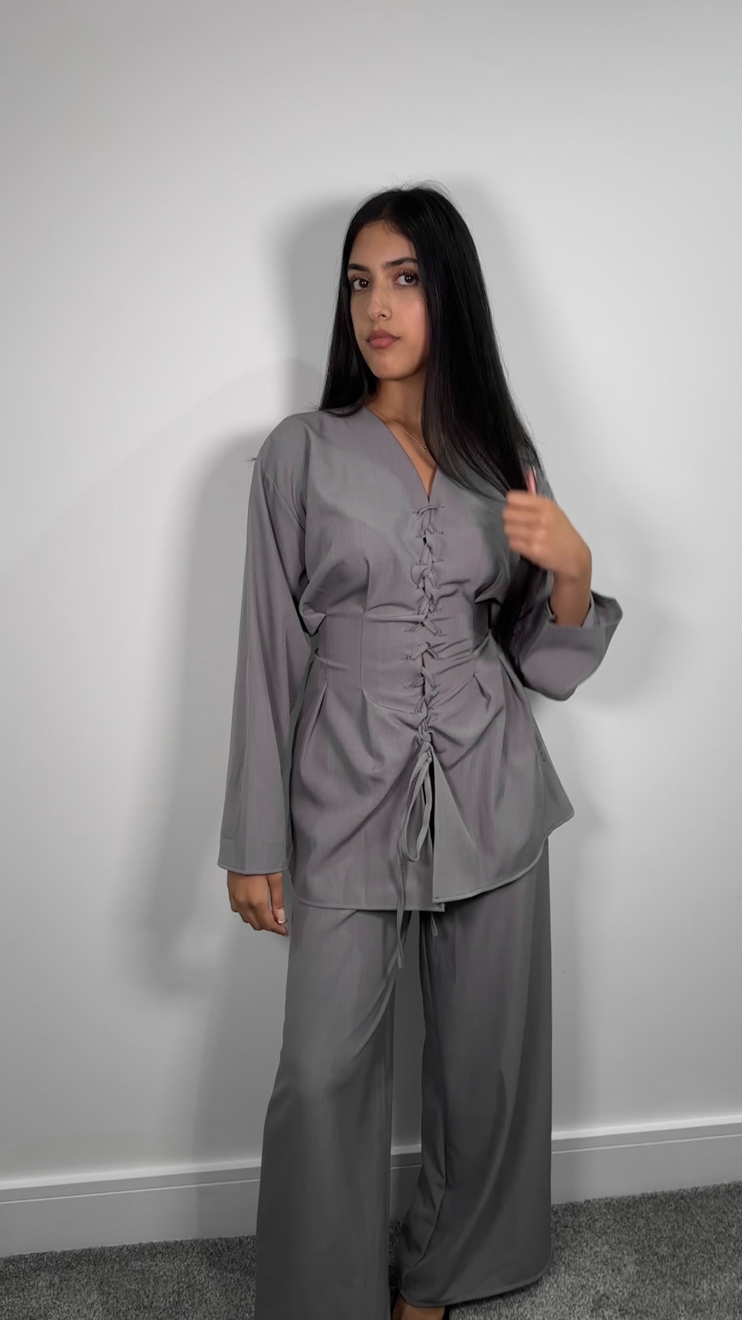 Elira co ord set in grey