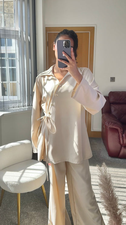 Velina co ord in beige