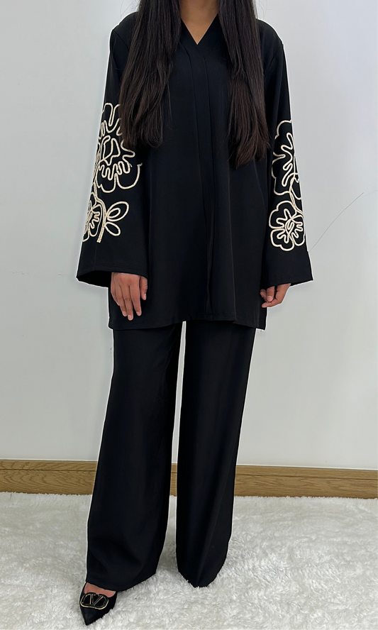 Alya co ord set in black